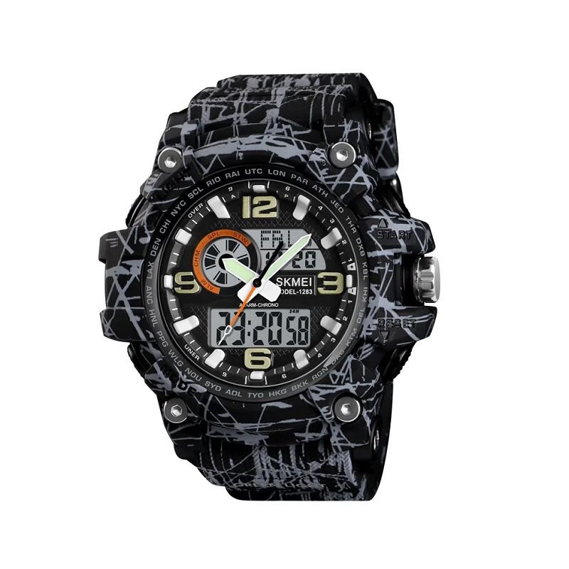 Digital/analog wristwatch - Skmei - 1283 - Grey/Black