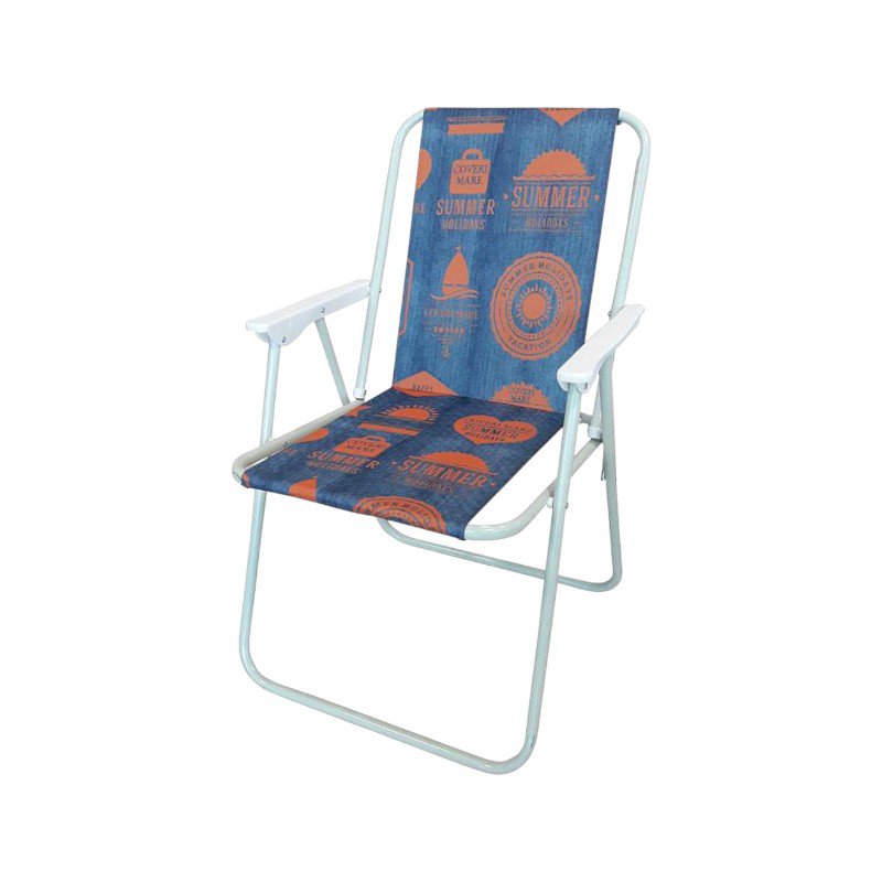 Folding camping chair - 1215-3 - 241736 - Blue/Orange