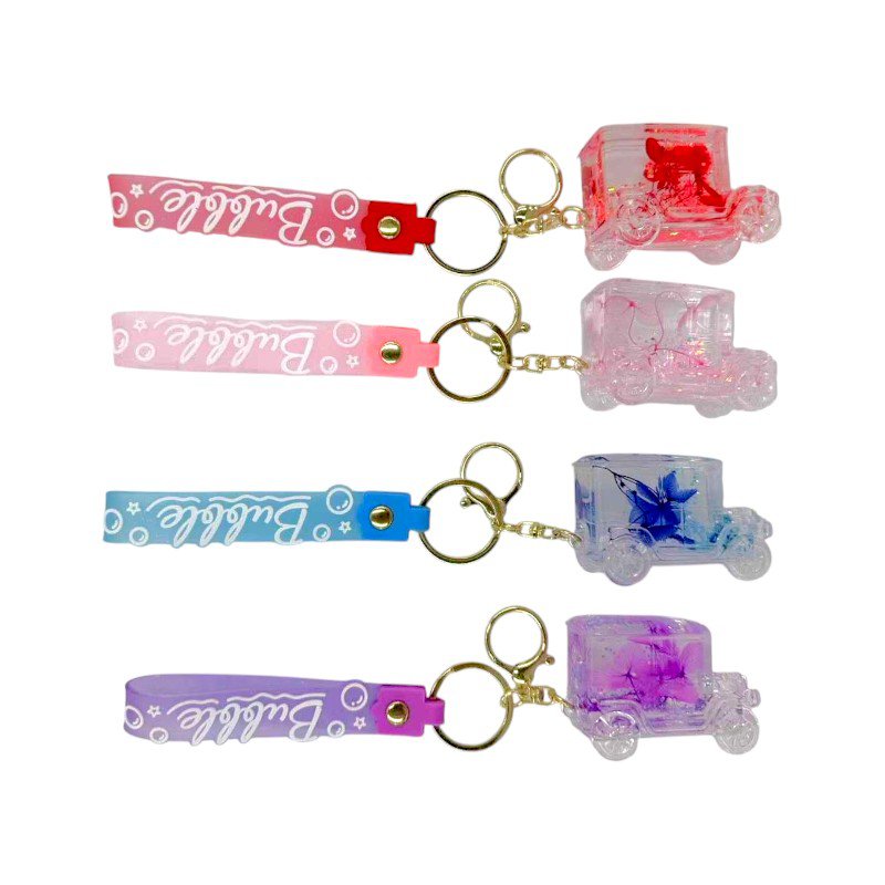 Kids Water Car Keychain with Strap - Set of 12 Pieces - 294129