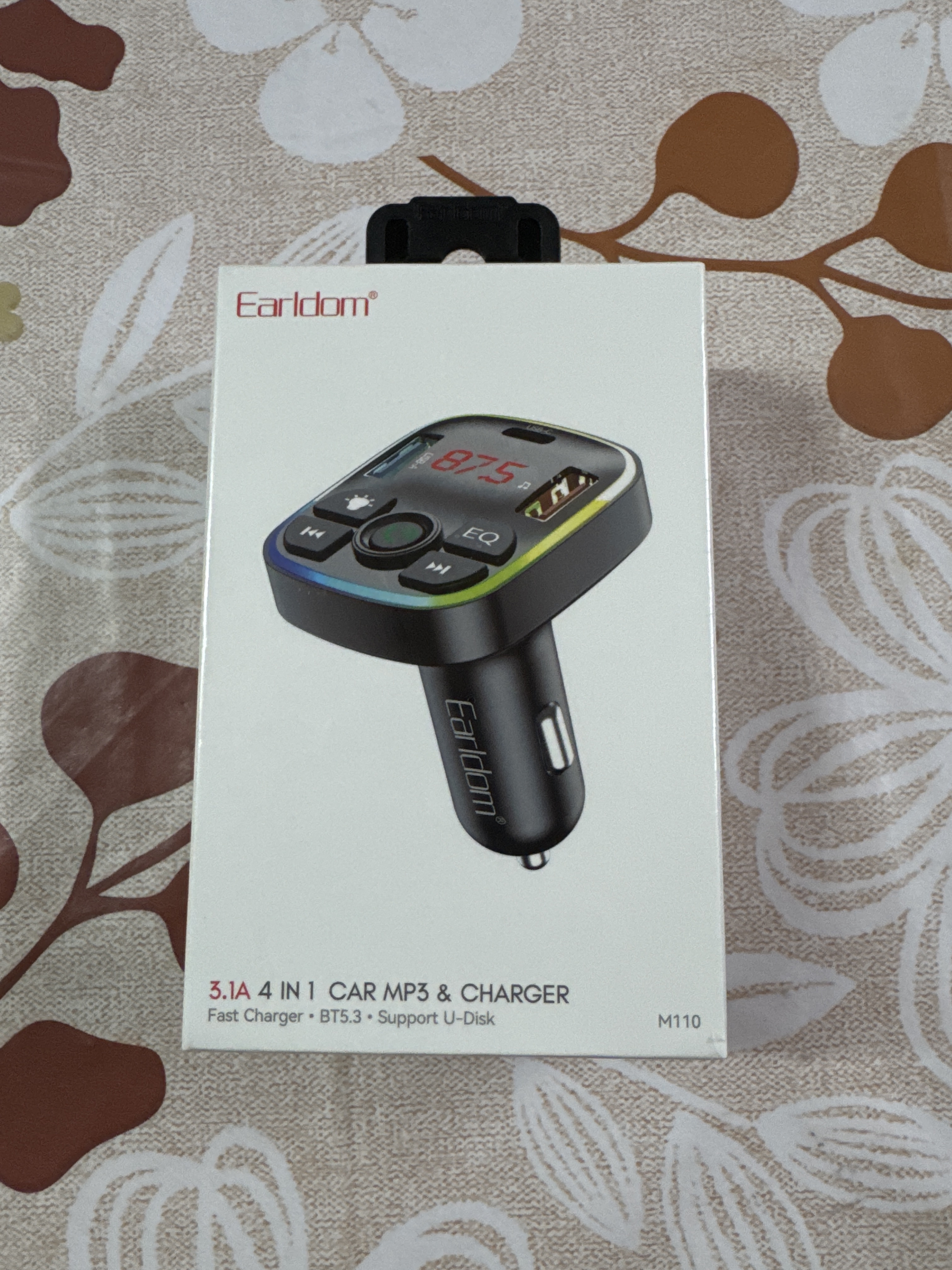 FM Transmitter with Bluetooth and USB - C Charger