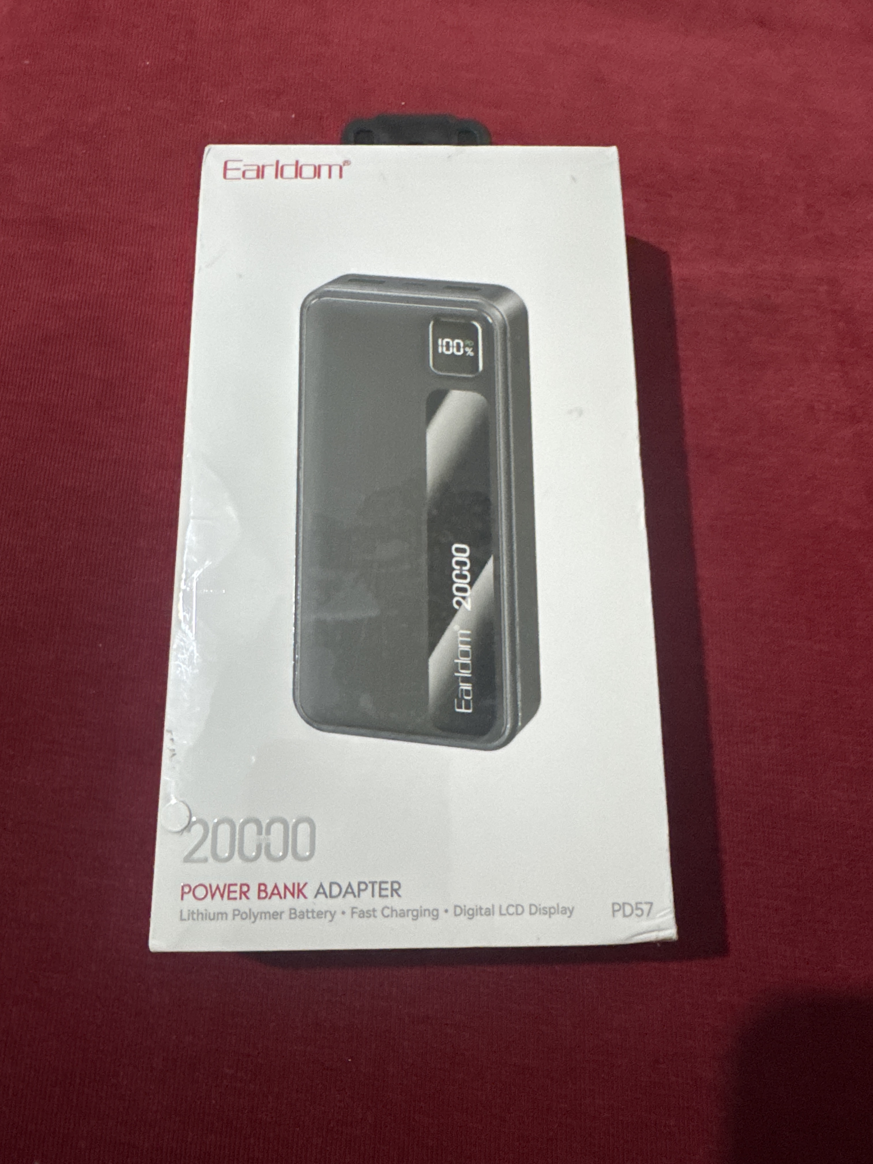 Power Bank 20,000mAh Fast Charging with Digital Display White