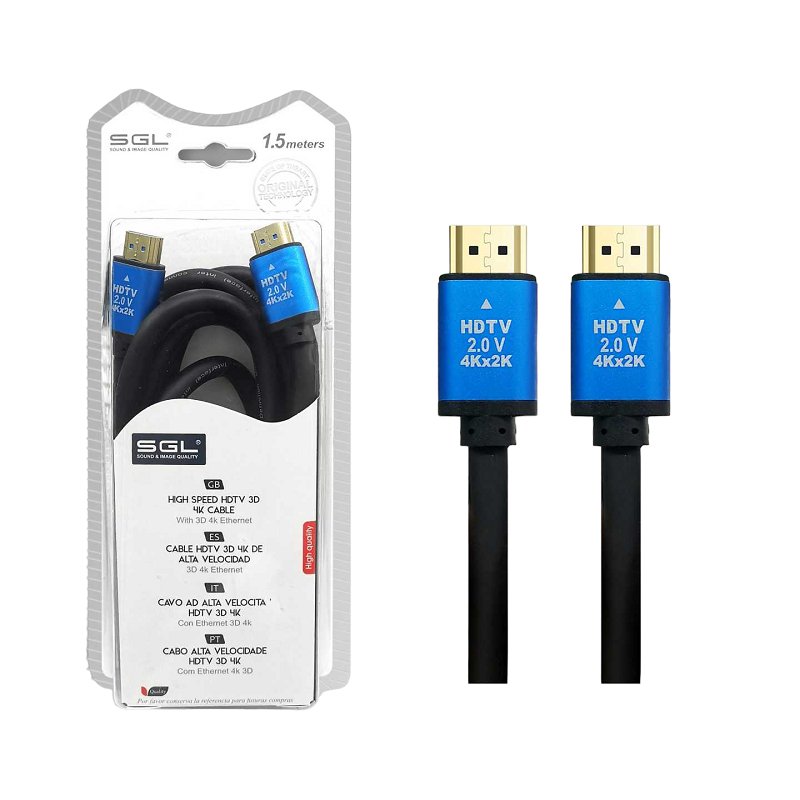 Кабель HDMI - 1594-3D-4K - Мужской/Мужской - 1.5м - 094793