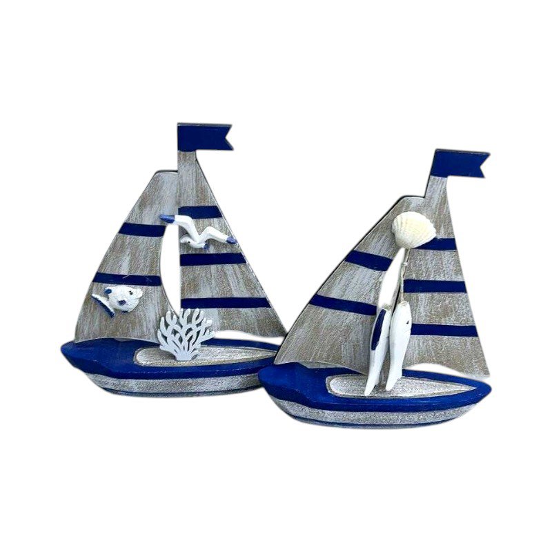 Декоративный сувенир Кораблик - Набор из 2 штук - L2026-28AB - 125560