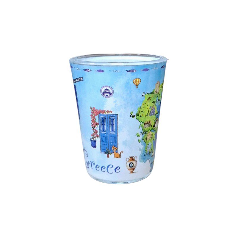 Souvenir Shot Glass - 20Z - Greece - Set of 12 pieces - 161272