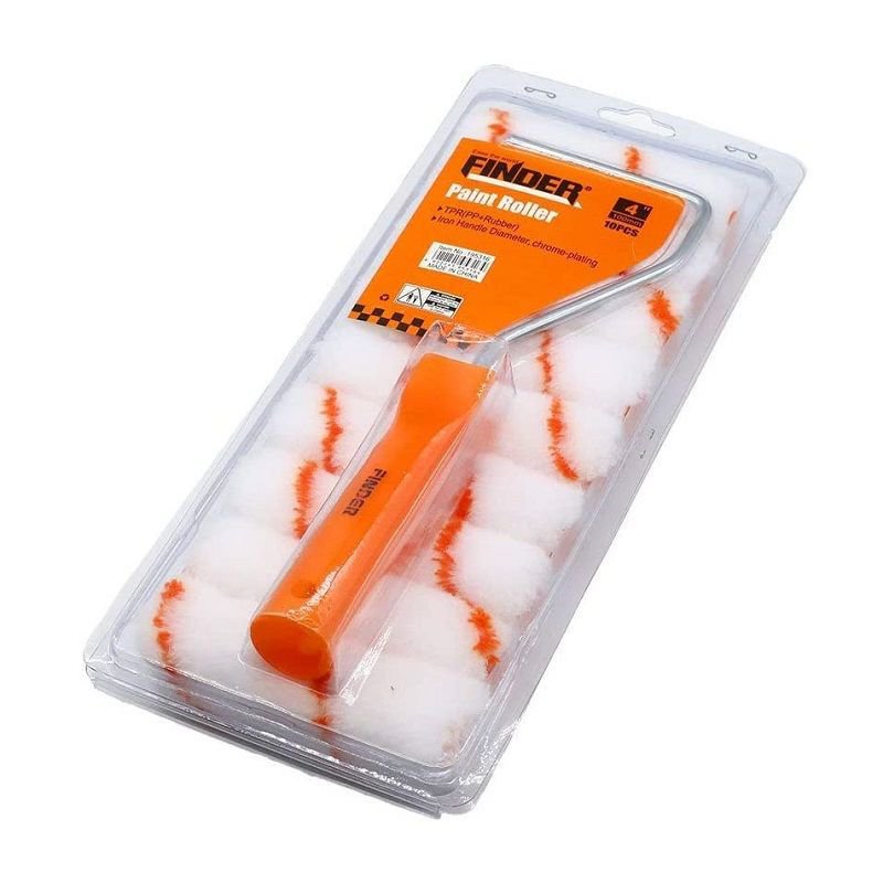 Painting roller set with replacements - 4" - 10pcs - Finder - 195316