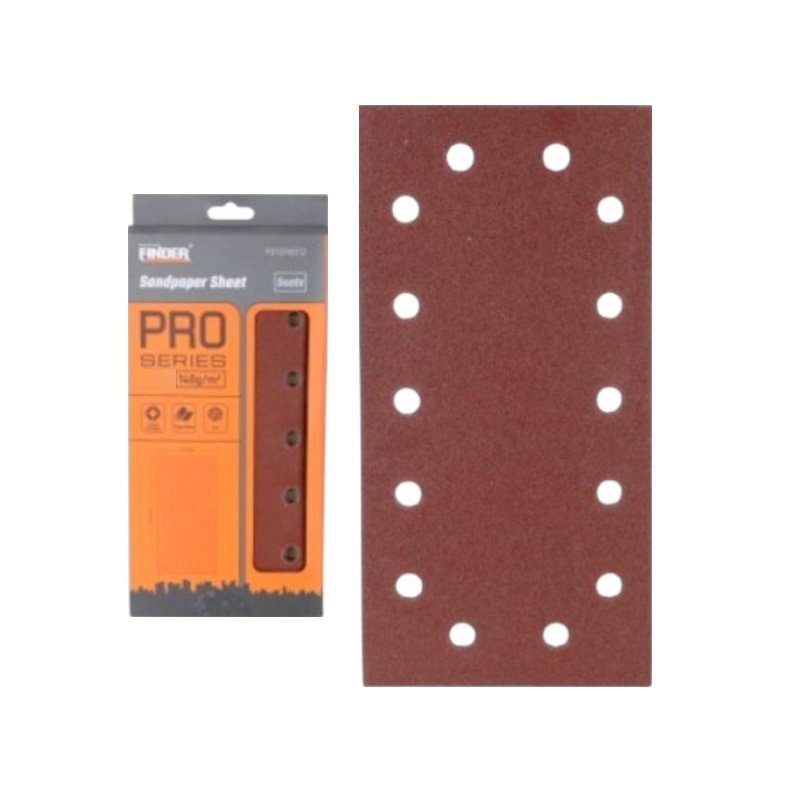 Sanding sheets for orbital sander - 5pcs - 14holes - 115x230mm - Finder - 196245
