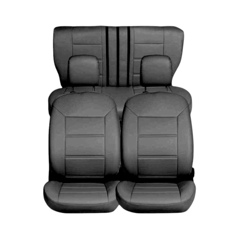 Car seat covers - Leatherette - ACTIVE Fullset - Black - 200550