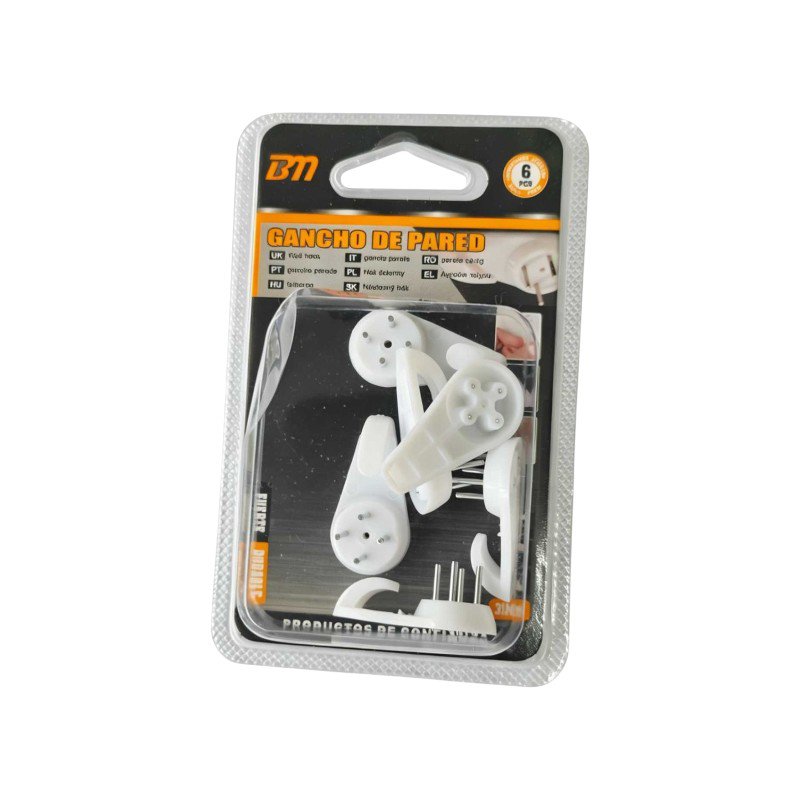 Wall hooks for frames - 31mm - Set of 12 packs of 6 pieces - 204773