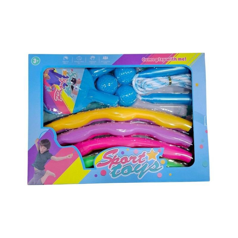 Children's Sports Set - Ping Pong - Jump Rope - Hula Hoop - 215579 - Blue