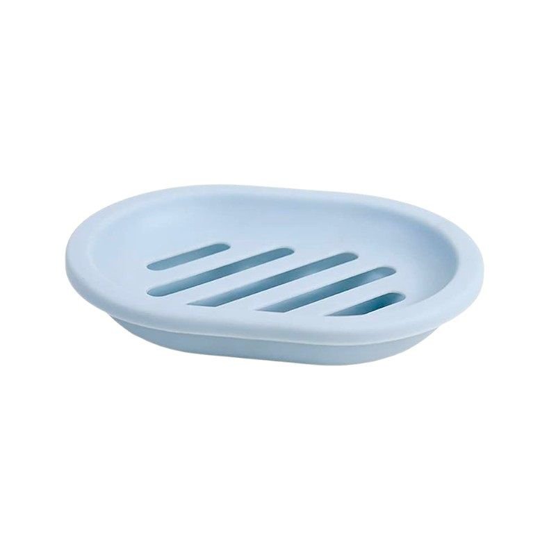 Plastic bathroom soap dishes - Set 9pcs - Light Blue - 21688