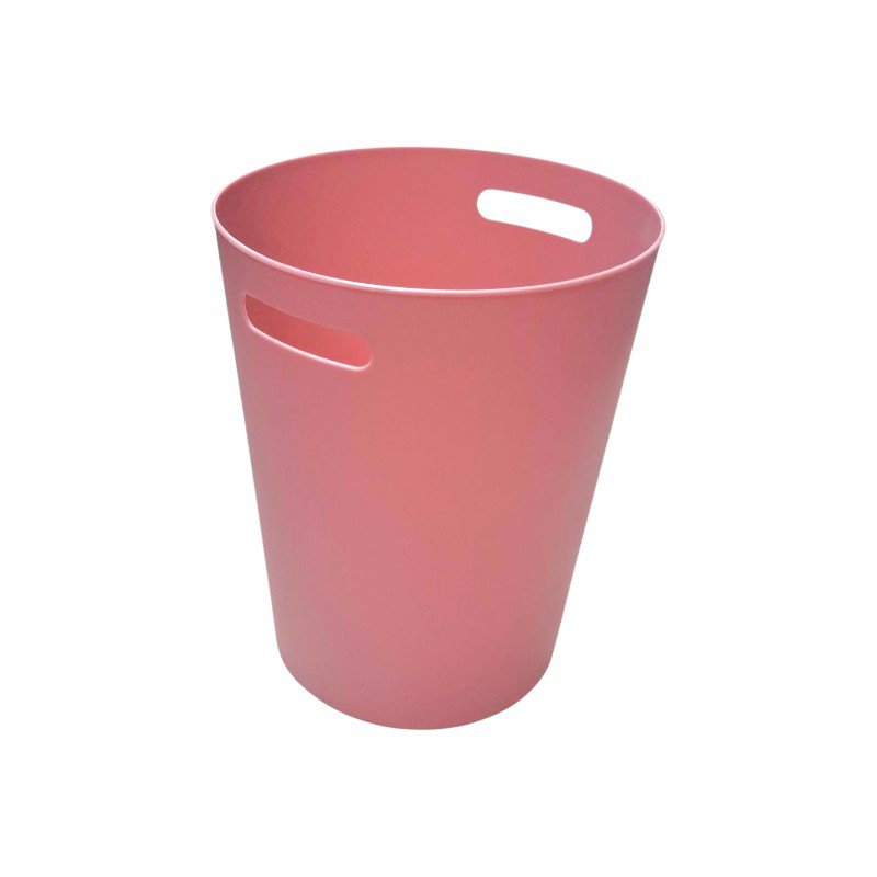 Plastic bathroom trash can - Pink - 21755