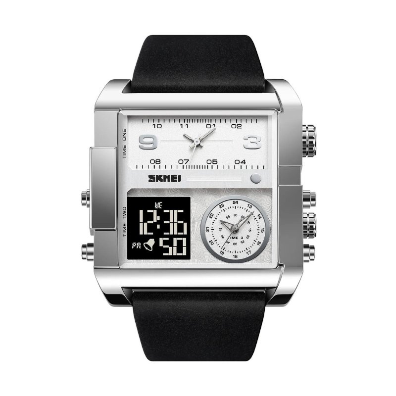 Digital/analog wristwatch - Skmei - 2020 - Silver/Black