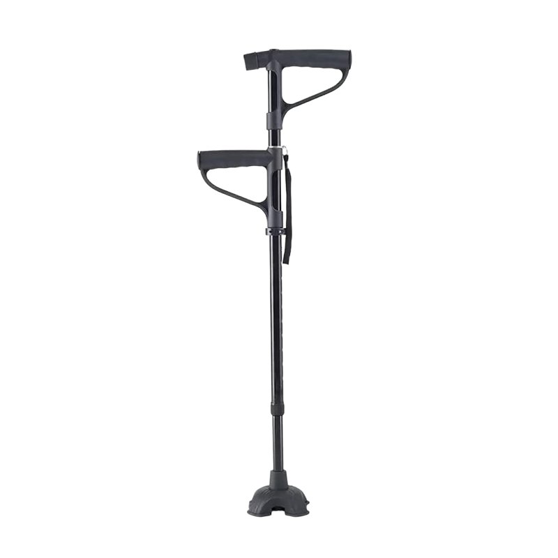 Walking cane with 2 handles and flashlight - 832 - 221006
