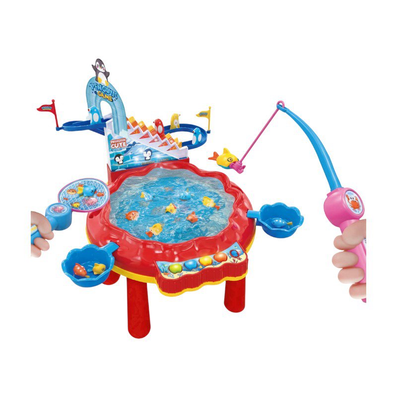Electronic water fishing game with slide - DY-6616A - 232584
