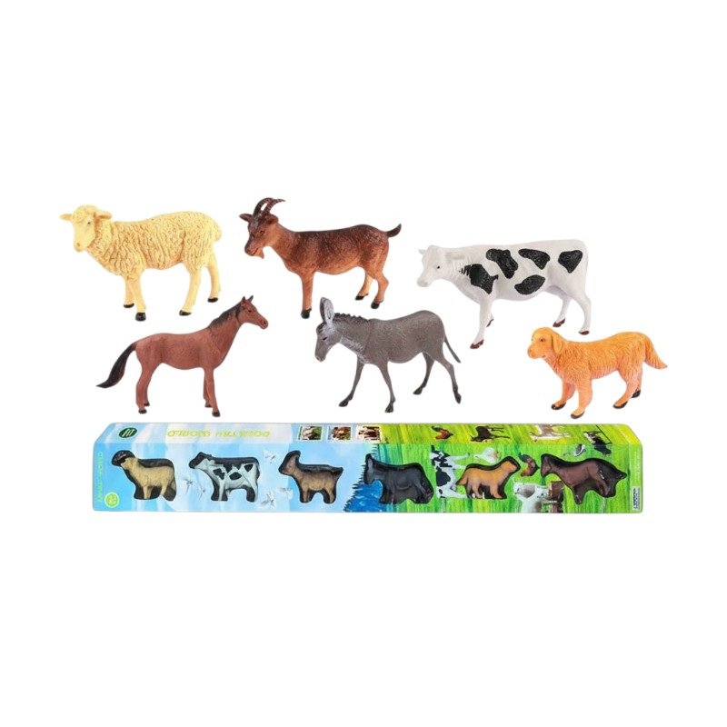Farm animal figure set - 6pcs - 660E - 232670