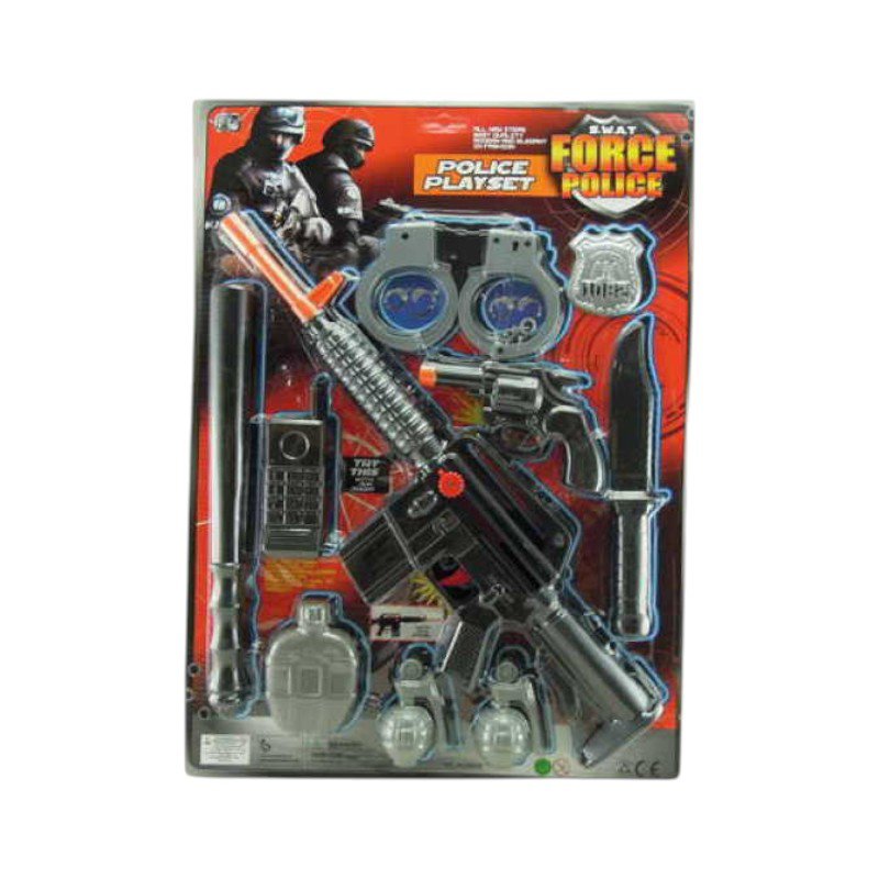 Police officer set with weapon & accessories - AK2866 - 233151