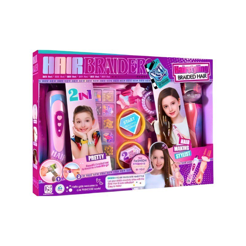 DIY hair braiding & jewelry making set - KSY961 - 233206