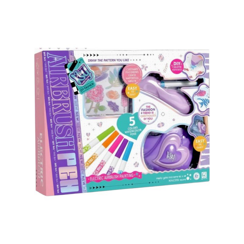 Painting set with airbrush - KSY883-1-DIY - 233224