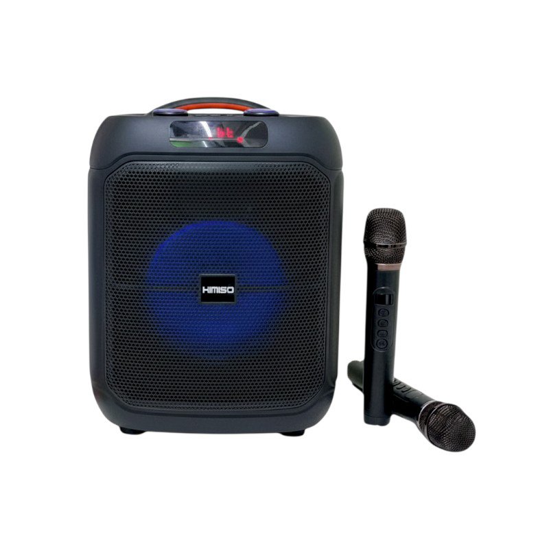 Portable subwoofer speaker with 2 Karaoke microphones - QS-1742 - 260417