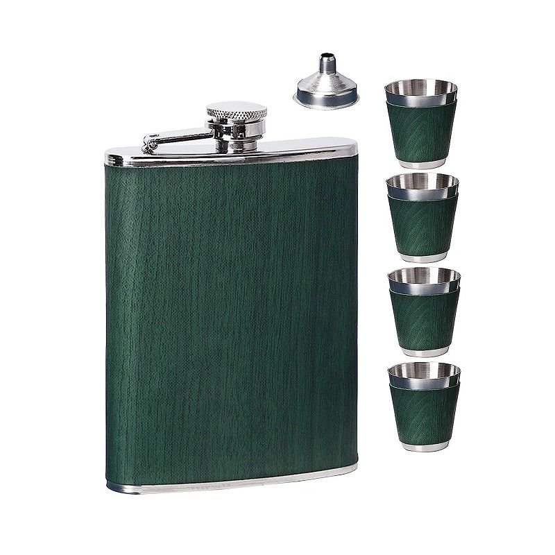 Drink flask set with glasses - JH-4 - 270799 - Green
