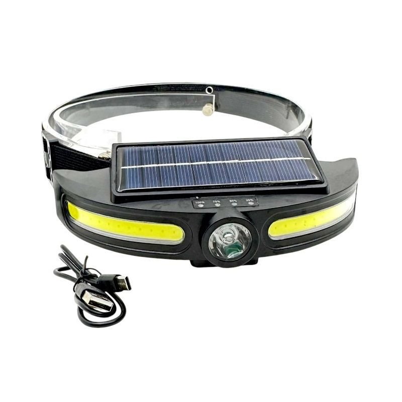 Solar LED headlamp with panel - JS921 - 279306
