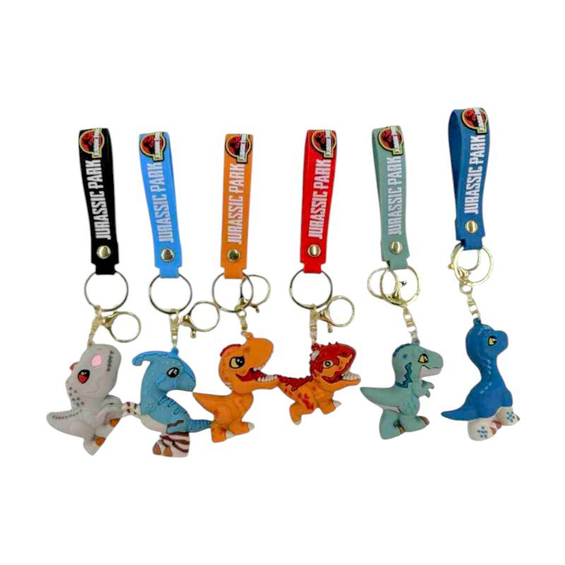 Kids keychain Dinosaur with strap - Set of 12 pieces - 294273