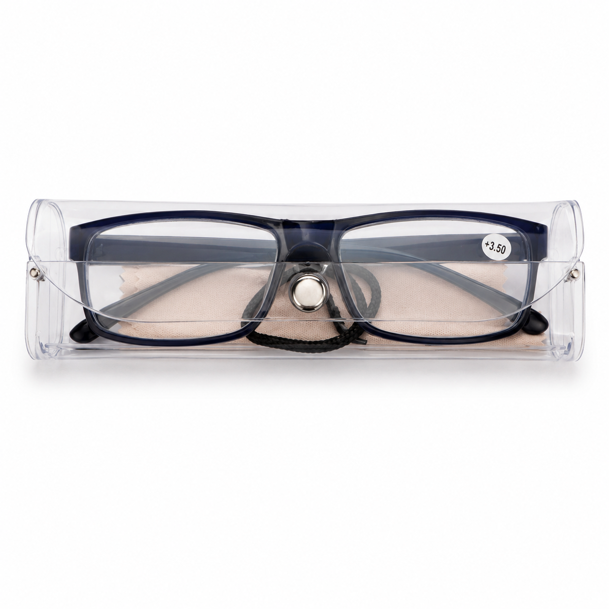 Reading Glasses +3.50 with Protective Case