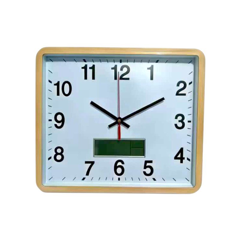 Wall clock with digital display - F3303YJ-M - 330307 - Beige