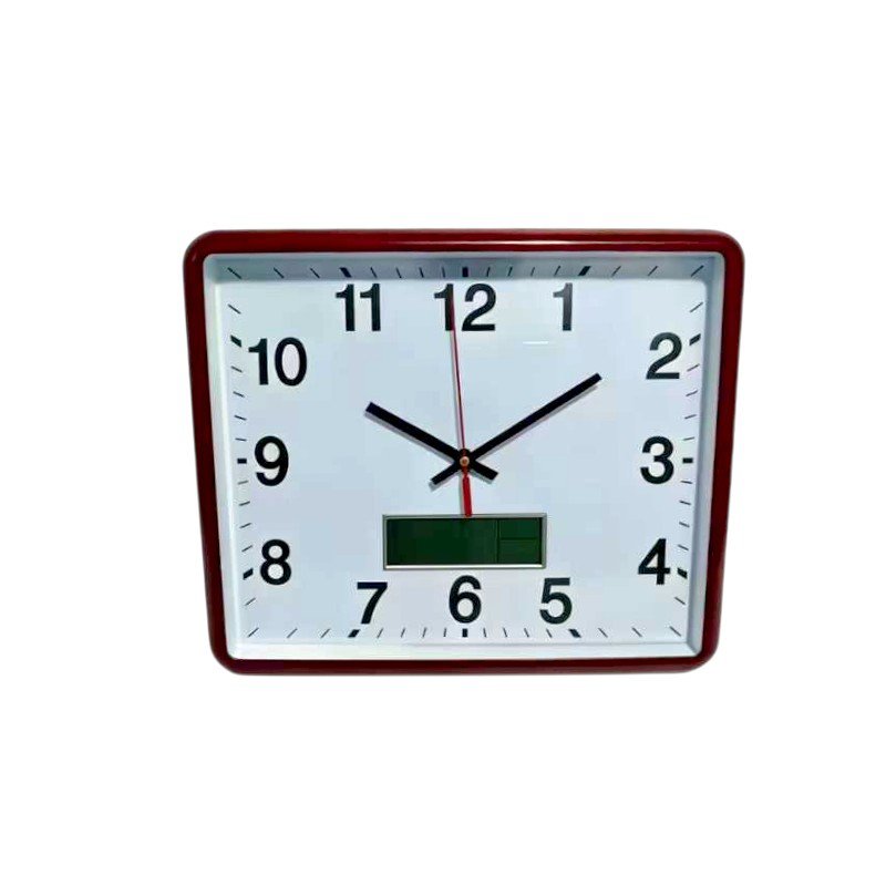 Wall clock with digital display - F3303YJ-M - 330307 - Light Brown