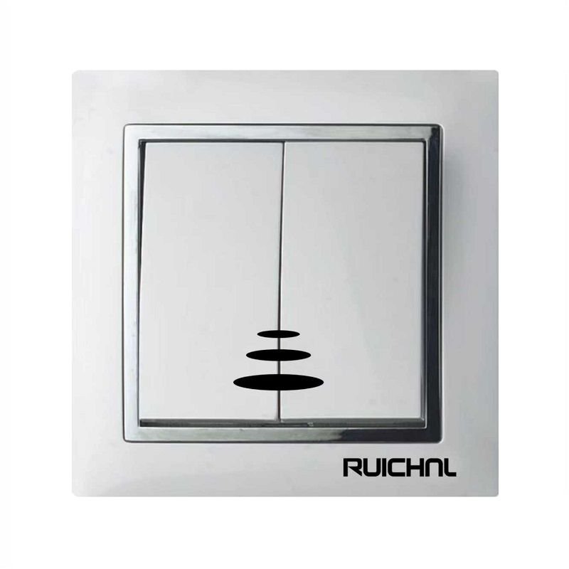 Flush wall switch with indicator - Double single control - RC3603 - 360302