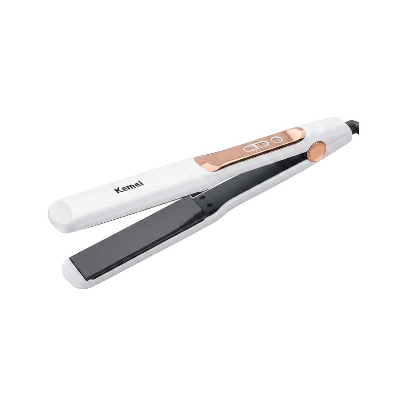 Hair straightener - KM-7065 - Kemei - White