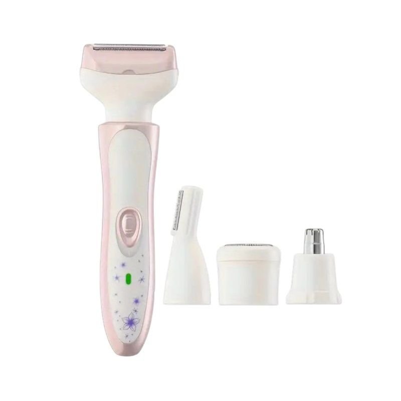4 in 1 Face-Body Shaver - KM-7114 - Kemei - White/Light pink