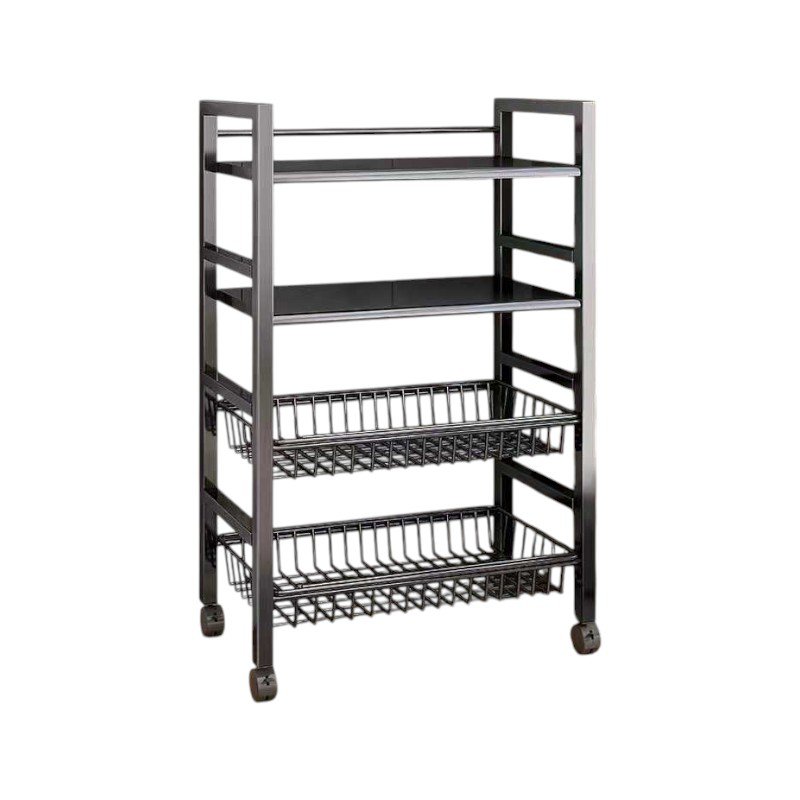 Metal kitchen organization trolley shelf - 10912 - 421342 - Black