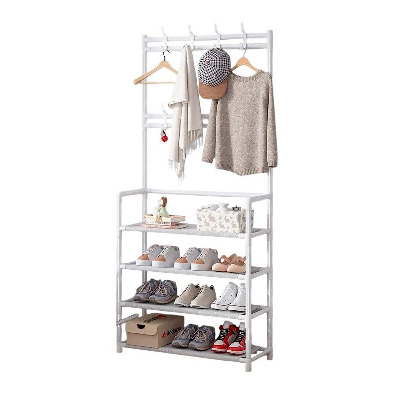 Floor hanger with shoe shelves - 6007-1 - 521773 - White