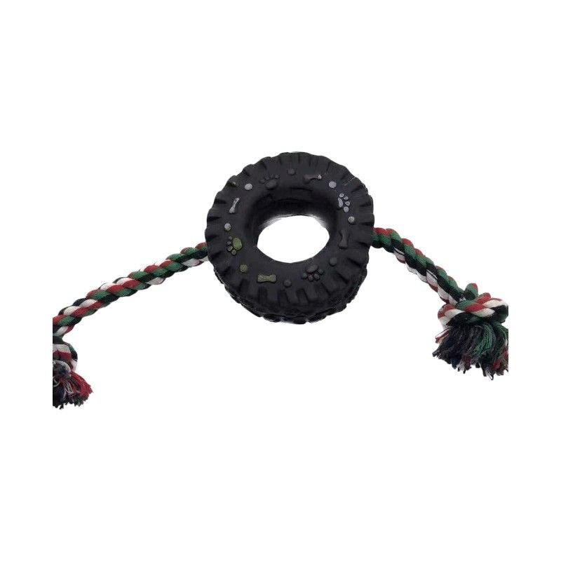 Игрушка для собаки - Латекс с веревкой - 32x11x4.5см - 12шт - 550432