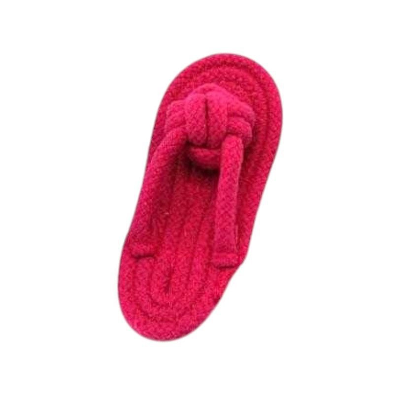 Игрушка для собак тапочек из веревки - 16.5x7см - 12шт - 550562