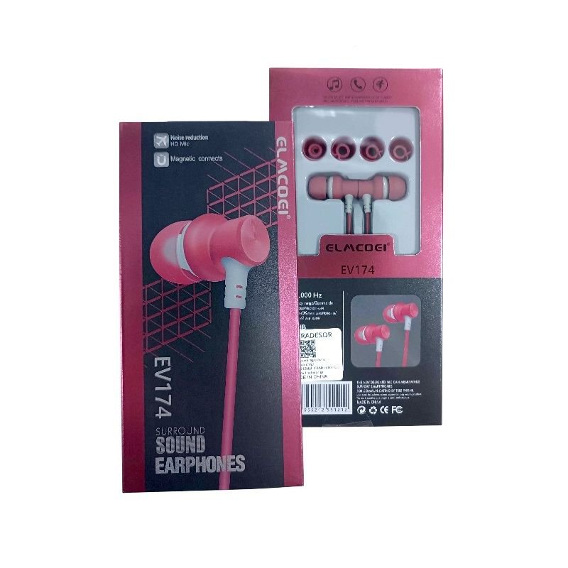 Wired Headphones - EV-174 - 551212 - Pink