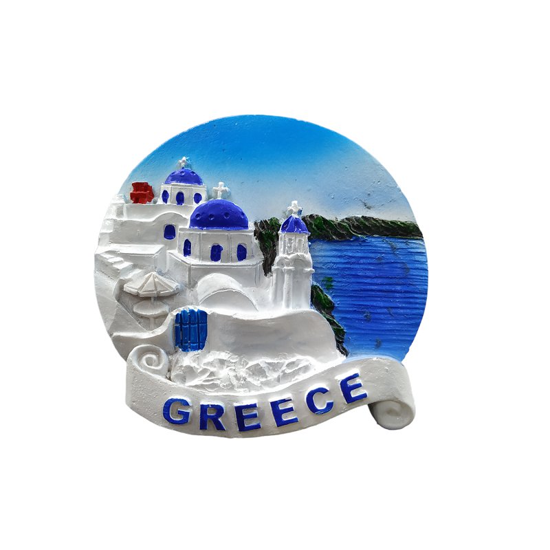 Tourist souvenir magnet – Set 12pcs - Resin Magnet - Greece - 678250