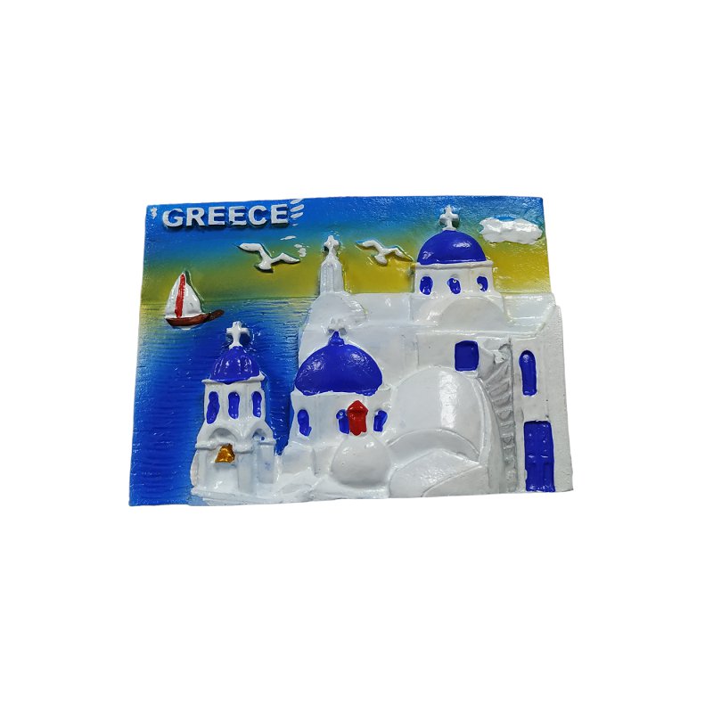 Tourist souvenir magnet – Set 12pcs - Resin Magnet - Greece - 678267
