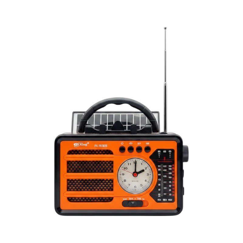 Rechargeable Retro Radio with Solar Panel - PX-767BTS - 707672 - Orange