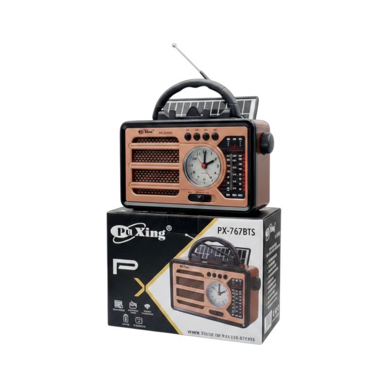 Rechargeable Retro Radio with Solar Panel - PX-767BTS - 707672 - Rose Gold