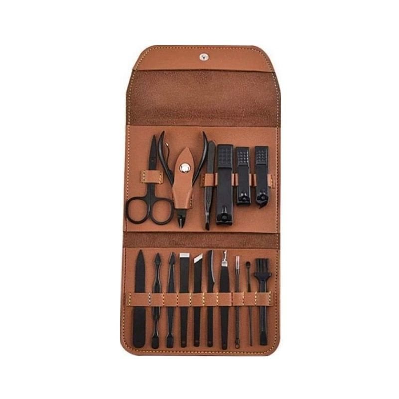 Professional nail care set in case - 1018 - 16pcs - 739006