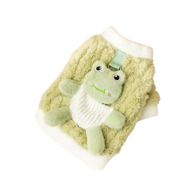 Dog fleece sweatshirt with plush toy - 810435 - Green
