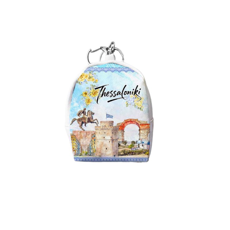 Кошелек Сувенир брелок мини - Набор 10шт - ПВХ - Салоники - 7*9*4.5см - 871787