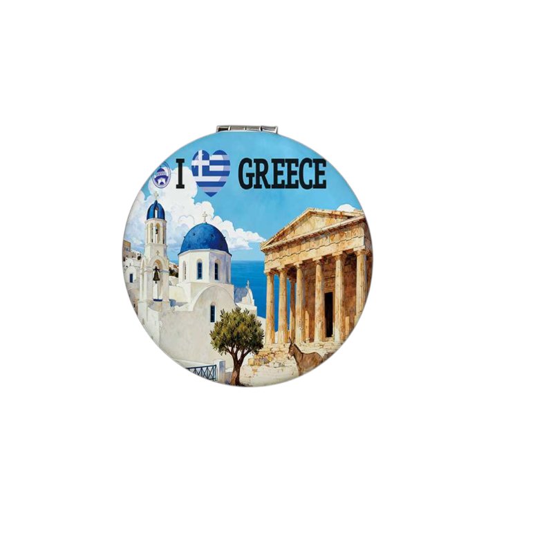 Карманное зеркало Souvenir - Набор 12 шт. - Греция - 7*7*3 см - 871837