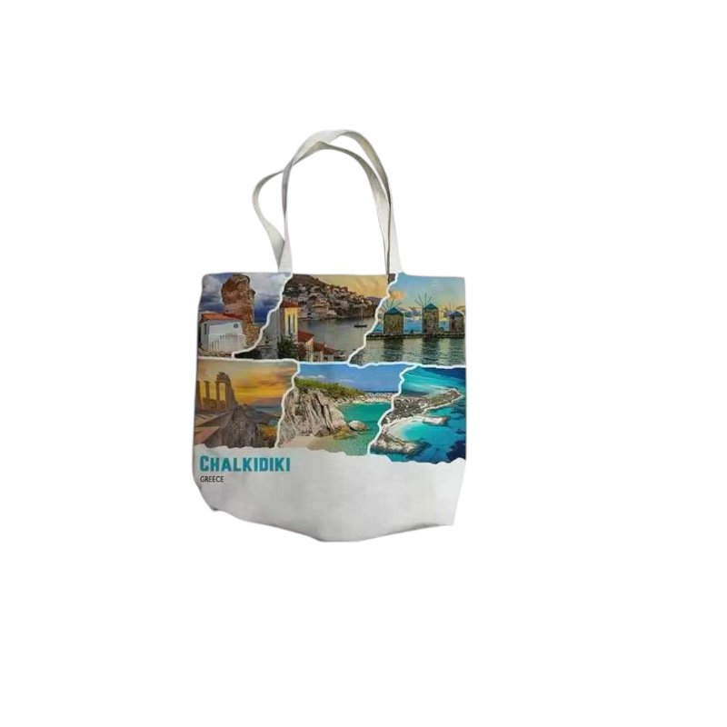 Fabric canvas tourist bag with zipper - Chalkidiki - 35*40cm - 871961