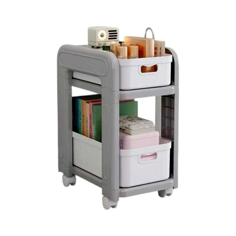 Plastic rolling shelf 2 levels - 5302-2 - 915145